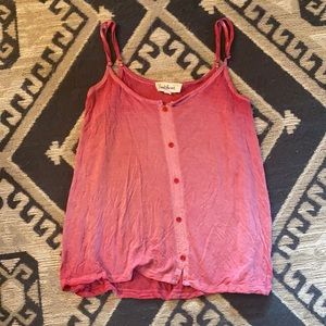 Pink loose tank top